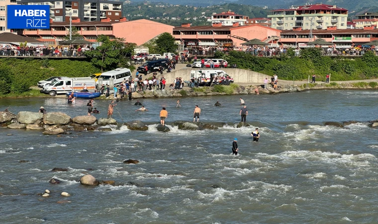 Rize’de yapay gölde akıntıya kapılan 4 kişi yaralı kurtarıldı