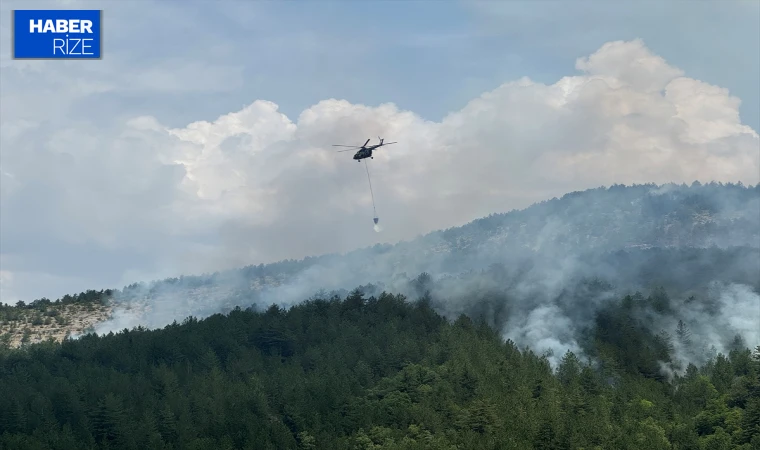 Kastamonu’da çıkan orman yangınına ekiplerin müdahalesi sürüyor