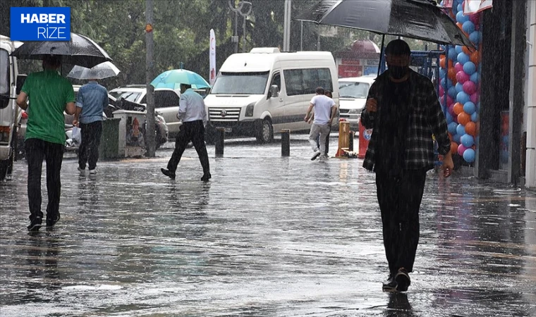 Rize'nin batısı için gök gürültülü sağanak uyarısı