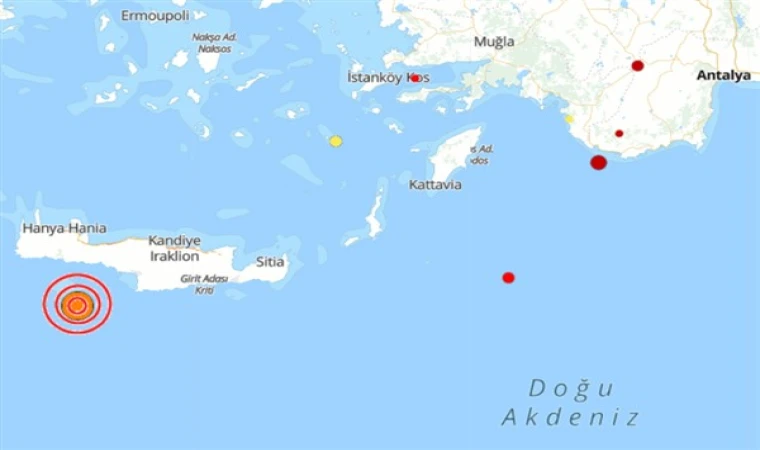 Akdeniz’de deprem