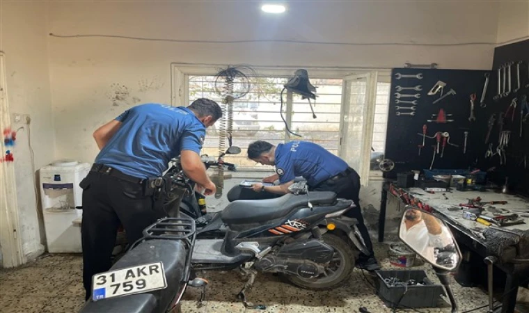 İskenderun’da motosiklet tamircileri denetlendi