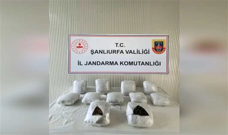 Şanlıurfa Jandarma Komutanlığı tarafından 12 bin 387 gram uyuşturucu ele geçirildi