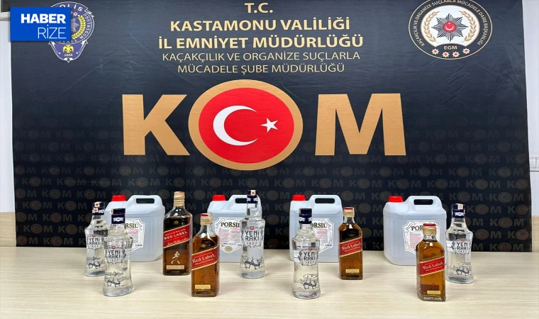 Kastamonu’da kaçak içki ve tütün operasyonlarında 2 kişi gözaltına alındı