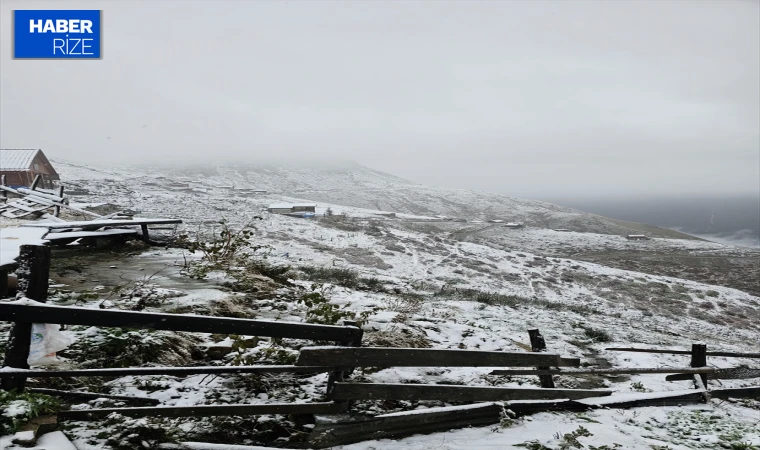 Rize ve Bayburt’un yüksek kesimlerine kar yağdı