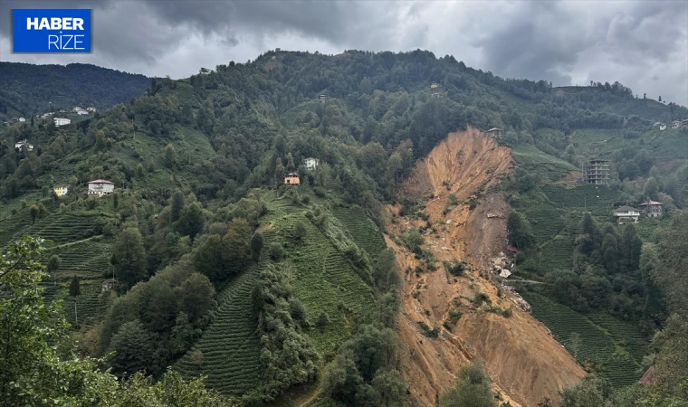 Rize'de heyelan riski nedeniyle 13 ev tahliye edildi