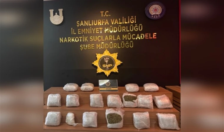 Şanlıurfa’da 18 kilo skunk ele geçirildi