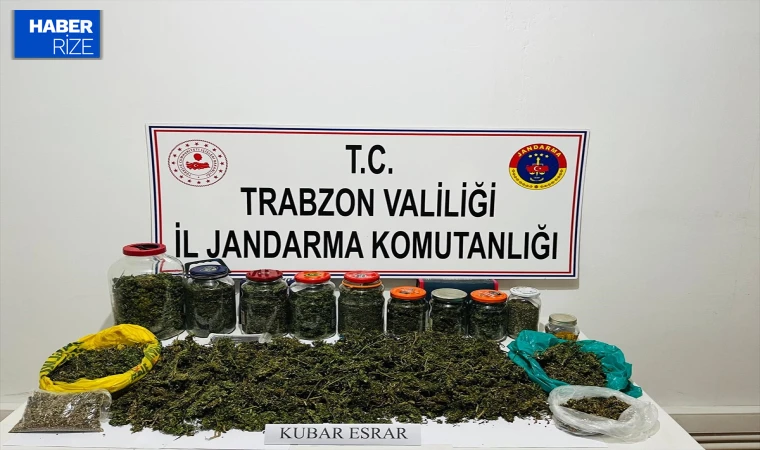 Trabzon’da 7 kilogram kubar esrar ele geçirildi