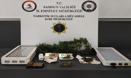 Samsun’da evini uyuşturucu imalathanesine çeviren şüpheli yakalandı