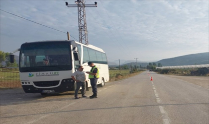 Amasya’da personel ve işçi servislerine denetim