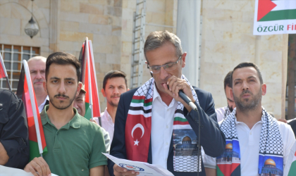 Düzce, Sakarya ve Zonguldak’ta İsrail’in Gazze’ye yönelik saldırıları protesto edildi