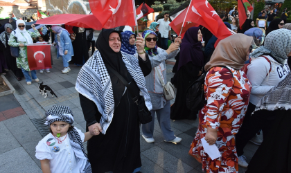 Bayburt’ta İsrail’in Filistin’e yönelik saldırıları protesto edildi