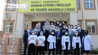 Meslek lisesinde üretilen maske ve bez çantalar ihraç ediliyor