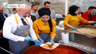 2 bin kişiye kuru fasulye ve pilav dağıtıldı