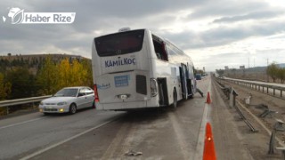 2 tır ile yolcu otobüsü kazası: 2 kişi yaralandı