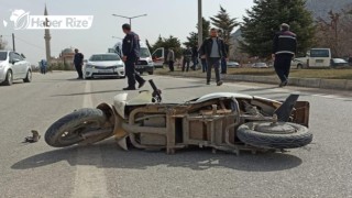 Otomobilin çarptığı bisiklet sürücüsü yaralandı