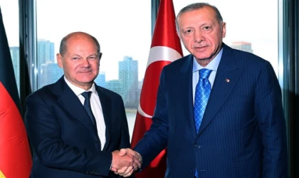 Cumhurbaşkanı Erdoğan, Almanya Başbakanı Scholz ile bir araya geldi